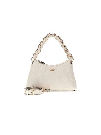 Guess Womens Shoulder Bag Off White Polyurethane - Shoulder-Bags