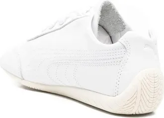 Puma Calf Leather Low-Top Sneaker - White