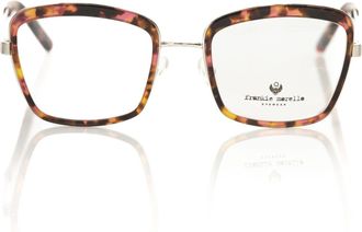 Frankie Morello Red Metallic Fibre Glasses Womens Frame