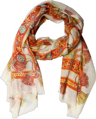 Dolce & Gabbana Multicolor Carretto Print Modal Shawl Womens Scarf (Pre-Owned)