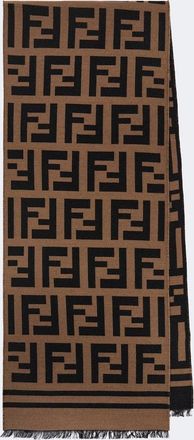 Fendi FF Zucca wool and silk scarf