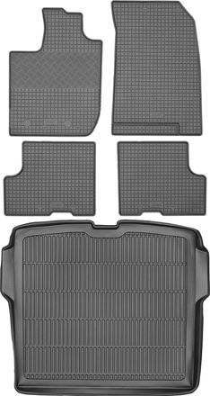 OEM Juego De Alfombrillas De Goma Para El Dacia Duster Ii Suv De 2018 + Alfombrilla Para El Maletero