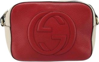 Gucci Pre-owned Vintage Schoudertas - Dames - Vintage Schoudertas - Rood - ONE Size - Leer - Vintage