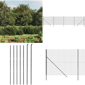 vidaXL Recinzione Metallica Antracite 1,8x10 m in Acciaio Zincato - Recinzione da giardino - Recinzione in acciaio zincato