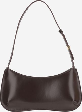 Jacquemus Womens Leather Handbag Le Bisou Dark Brown Calfskin Handbags Hand Bags