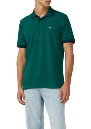 s.Oliver Poloshirt S.OLIVER, Herren, Gr. M, gr&uuml;n, Piqu&eacute;, Obermaterial: 100% Baumwolle, kontrastfarbene Details, unifarben, regular fit taillenbedeckt, ohne Aus