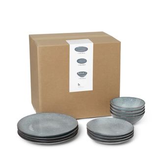Broste Copenhagen Nordic Sea Lunch-Set, soft blue (12-tlg.)