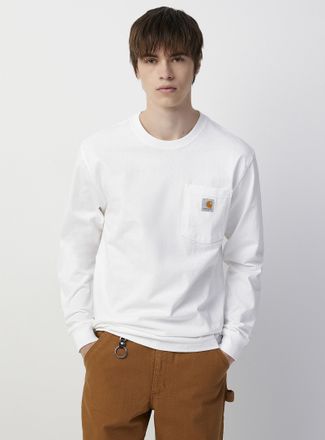 Carhartt Work in Progress Mens Logo pocket long-sleeve T-shirt