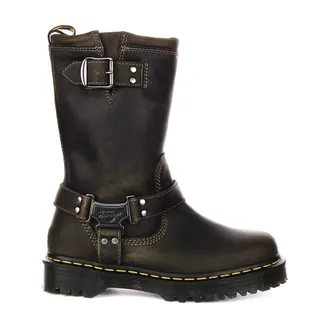Dr. Martens Schoenen, Dames, Grijs, 41 EU, Leer, Anistone Hi Grey Biker Boots