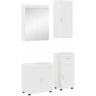 vidaXL Juego De Muebles De Ba&ntilde;o Tulum Brillante Madera De Ingenier&iacute;a Vidaxl