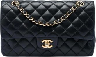 Chanel Pre-owned Double Flap Schoudertas - Dames - Vintage Schoudertas - Zwart - ONE Size - Leer - Vintage