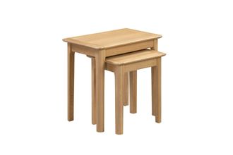 Netfurniture Penine Nest Of 2 Tables in Light Oak