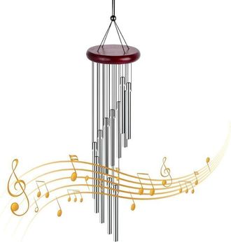 OEM Campanelli A Vento Da Esterno, Realizzati In Legno Massello E Tubi Di Alluminio, Melodiosi Campanelli A Vento Naturali, Musicali Per Giardino, Patio, 