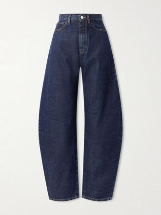 Alaia Jeans Barrel A Vita Alta - Blu