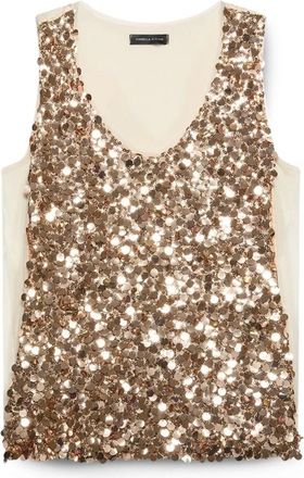 Fiorella Rubino Sleeveless Tops - Dames - Tops zonder mouwen - Geel - 2XL - Tule - Tops