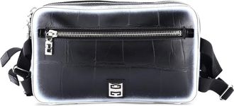Givenchy Bum Bag Crocodile Embossed Leather belt bag - Zwart