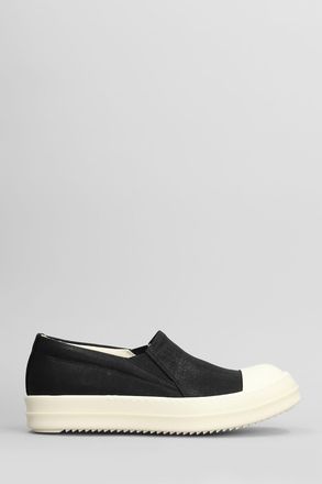 Rick Owens Sneakers Boat sneaks in cotone nero