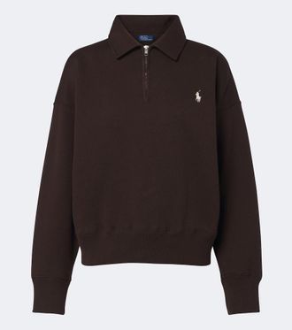 Polo Ralph Lauren Cotton-blend jersey polo sweatshirt
