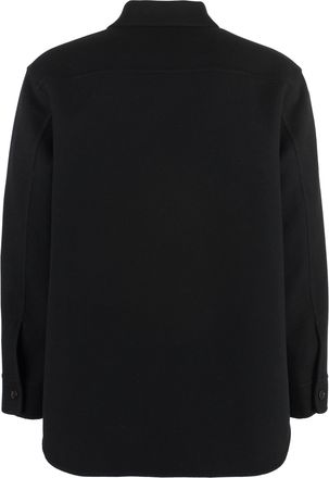 Jil Sander Mens Overshirt Cashmere Black Coat