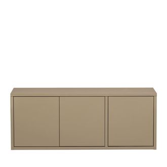 Woood Mueble de TV de 3 puertas en madera L120cm - Beige
