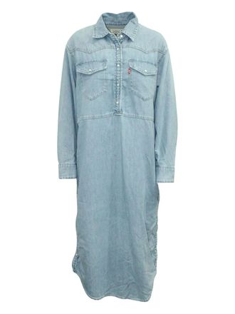 Ganni x Levis denim blousejurk - Blauw