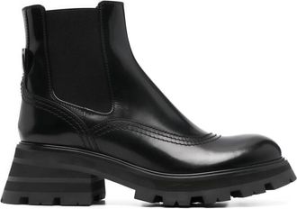 Alexander McQueen Wander Chelsea Boot - Dames - Chelseaboots - Zwart - 36 EU - Leer - Schoenen