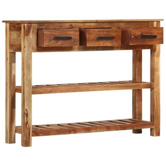 vidaXL Aparador Con 3 Cajones Madera Maciza 110x30x80 Cm Vidaxl