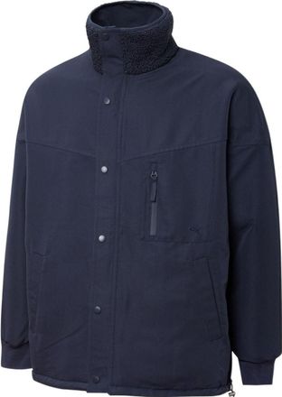 Puma Mmq lambs wool Reversible Stand Collar Jacket Couple Style Blue 534744-43