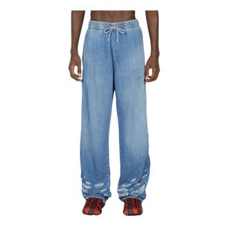 Diesel Wide Jeans, male, Blue, Size: W26 D-Martian Jeans