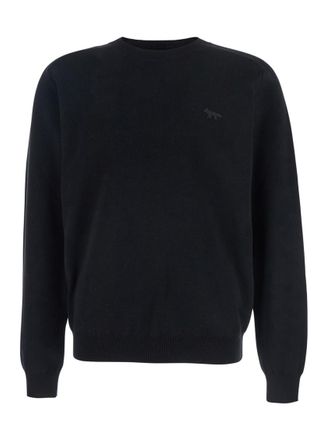 Maison Kitsun&eacute; Black Crew Neck Sweater
