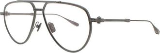 Valentino Eyeglasses Aviator Full Rim, Matte Black Rhodium Frame And Clear Demo Lens Lens Vlx-133B