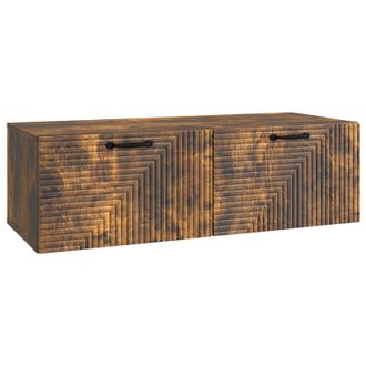 vidaXL Mueble Para Tv De Pared Roble Ahumado 98 X 41 X 30 Cm Vidaxl