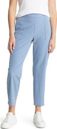 Tommy Bahama Alicia Chambray Cargo Ankle Pants in Breakwater Blue at Nordstrom, Size X-Small