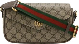 Gucci Pre-owned Cross Body Bags, female, Beige, Size: ONE SIZE Pre-owned Ophidia GG Supreme Shoulder Bag