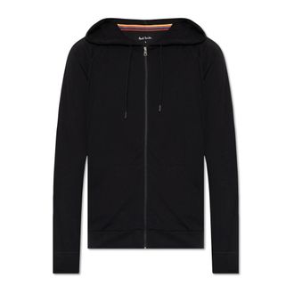 Paul Smith Hoodies & sweatvesten, Heren, Zwart, XL, Katoen, Cotton Jersey Zip Lounge Hoodie