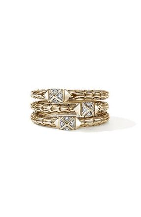 John Hardy Icon Stud Triple Row Ring in Gold at Nordstrom, Size 7