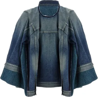 Junya Watanabe Womens Blue Cotton Denim Jacket Clothing