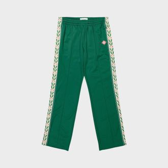 Casablanca Mens Laurel Track Pants Green Cotton - Size 2XL
