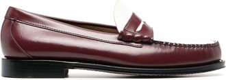 G.H. Bass & Co. Red Larson Leather Loafers - Mens - Calf Leather/Rubber