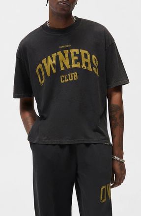 Represent Owners Club Cotton Logo Graphic T-Shirt in Faded Black at Nordstrom, Size Xx-Large