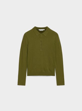 Contemporaine Womens Stretch solid Polo Shirt sweater