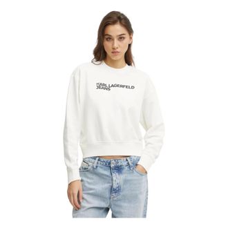 Karl Lagerfeld Dames, Sweatshirts & Hoodies, Wit, Maat: XL Katoen