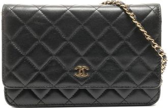 Chanel 2019 flap chain wallet shoulder bag - Zwart
