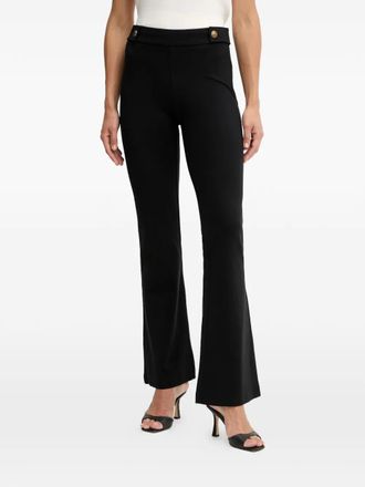 Guess Co button flared trousers - Black