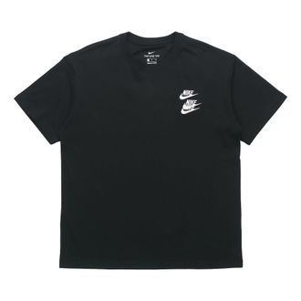 Nike Large Logo Printing Sports Round Neck Short Sleeve Black DA0989-010