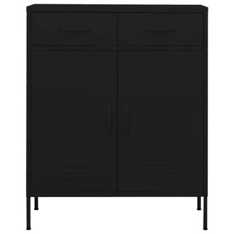 Berkfield Home Storage Cabinet Black 80x35x101.5 cm Steel