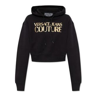 Versace Jeans Couture Capuchontrui - Dames - Hoodies - Zwart - 2XS - Katoen - Hoodies & sweatvesten
