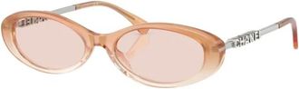 Chanel Sunglasses, female, Orange, Size: 54 MM Oval Sunglasses