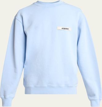 Jacquemus Mens Grosgrain Logo Cotton Sweatshirt