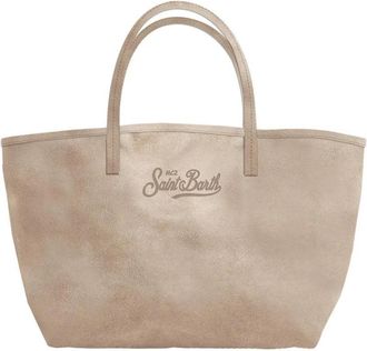 MC2 Saint Barth City Bag Mid Suede - Dames - Shoppers - Beige - ONE Size - Leer - Tassen